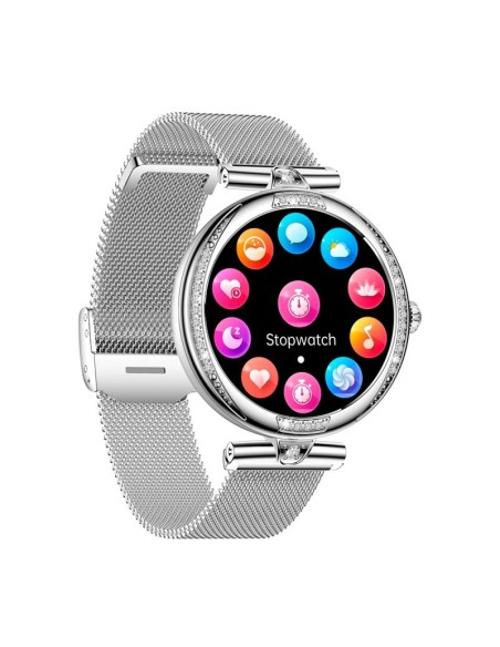 Smartwatch AMOLED COOL Mónaco + 2 Correas (Llamadas, Salud) plateado