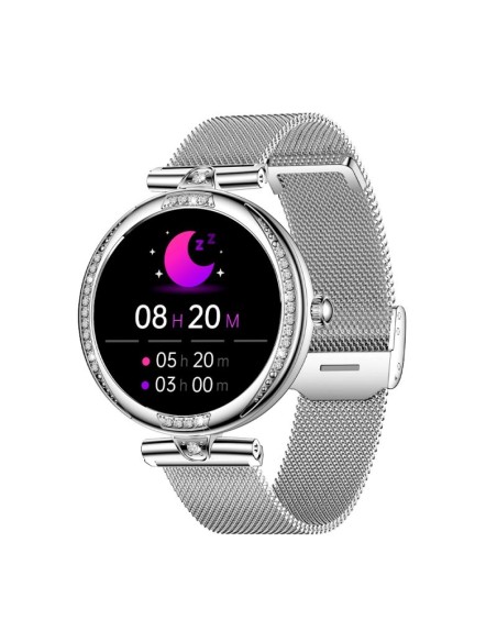 Smartwatch AMOLED COOL Mónaco + 2 Correas (Llamadas, Salud) plateado