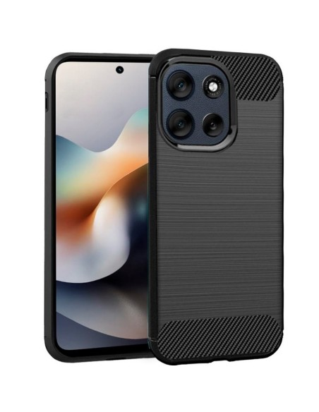 Carcasa TPU antihuellas Motorola Moto G56 5G carbón negra