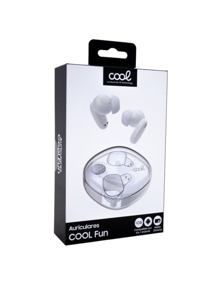 Auriculares Bluetooth estéreo Dual Earbuds COOL Fun blancos