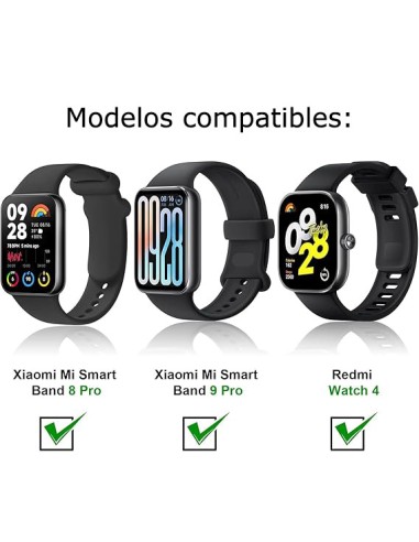 Correa deportiva Xiaomi Band 8 Pro / 9 Pro / Redmi Watch 4 / Watch 5 negra