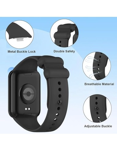 Correa deportiva Xiaomi Band 8 Pro / 9 Pro / Redmi Watch 4 / Watch 5 negra