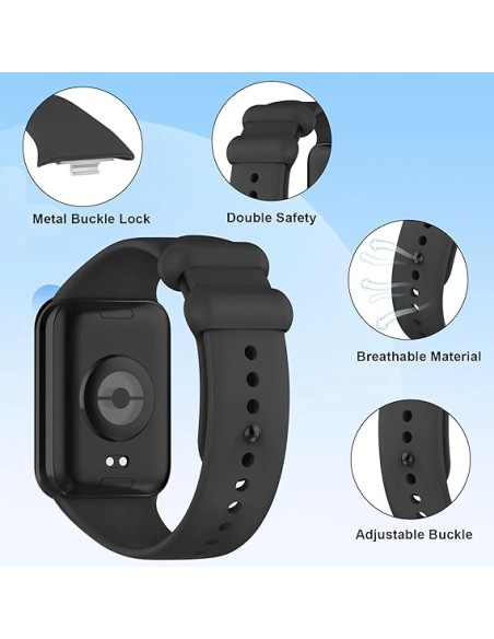 Correa deportiva Xiaomi Band 8 Pro / 9 Pro / Redmi Watch 4 / Watch 5 negra