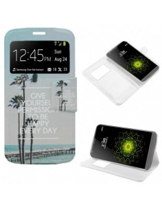 Funda libro soporte TPU LG G5 diseño Beach