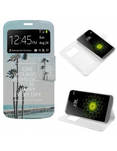 Funda libro soporte TPU LG G5 diseño Beach