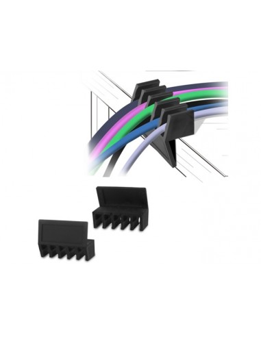 DIVISOR DE CABLES SOBREMESA NEGRO 2 UNIDADES