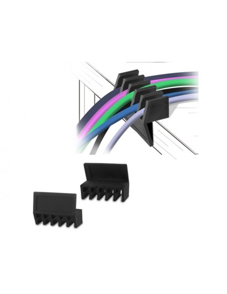 DIVISOR DE CABLES SOBREMESA NEGRO 2 UNIDADES
