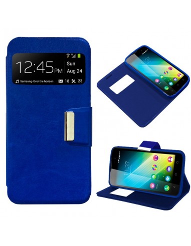 FUNDA LIBRO TPU WIKO LENNY 2 AZUL