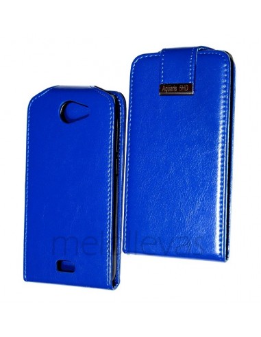 Funda tapa polipiel BQ Aquaris 5 azul marino