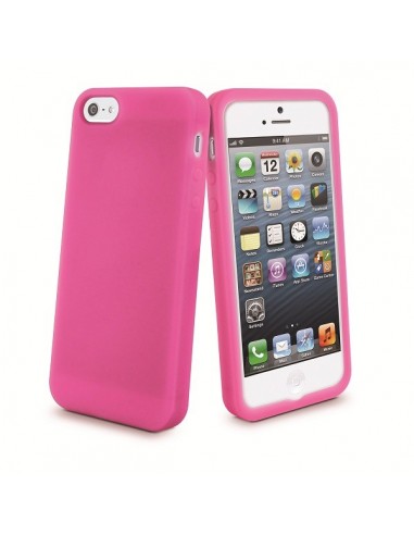 Funda gel TPU BQ Aquaris 5 rosa brillante