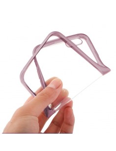 Carcasa TPU Huawei P9 borde metalizado rosa cobre 2