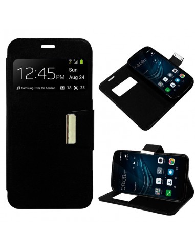 Funda libro soporte TPU Huawei P9 negra