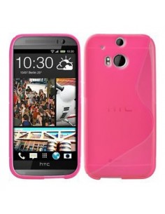 Funda gel TPU ola HTC One M8 rosa