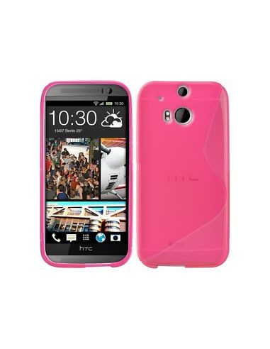 Funda gel TPU ola HTC One M8 rosa