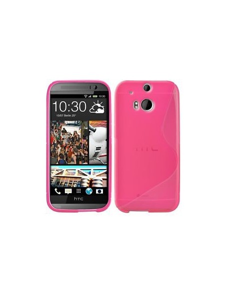 Funda gel TPU ola HTC One M8 rosa