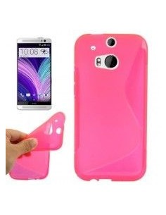 Funda gel TPU ola HTC One M8 rosa 2