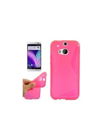 Funda gel TPU ola HTC One M8 rosa