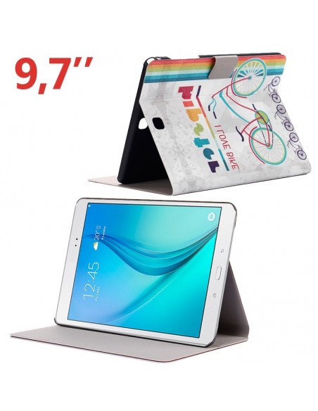 Funda soporte Samsung Galaxy Tab A 9,7'' (T550/T555) diseño Bike