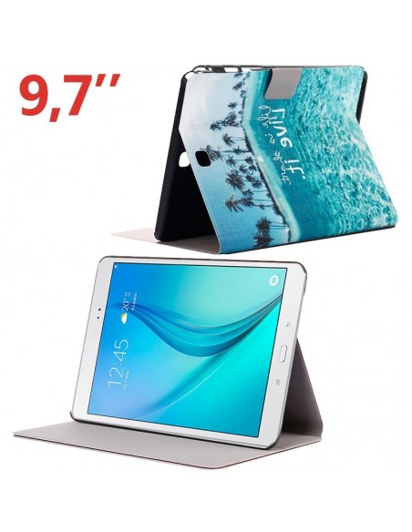 Funda soporte Samsung Galaxy Tab A 9,7'' (T550/T555) polipiel diseño Beach