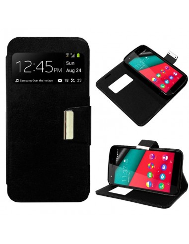 FUNDA LIBRO TPU WIKO PULP NEGRA