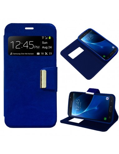 Funda libro soporte TPU Samsung J710 Galaxy J7 (2016) azul