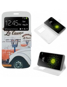 Funda libro soporte TPU LG G5 diseño Car Vintage