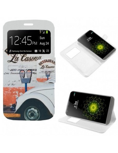 Funda libro soporte TPU LG G5 diseño Car Vintage
