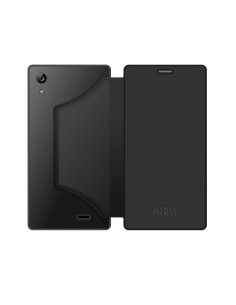 Funda libro soporte carcasa original Airis TM45L negra 2