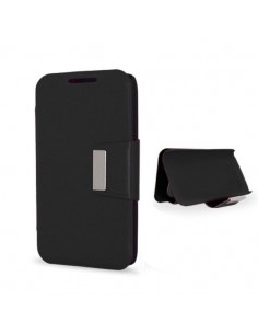 FUNDA LIBRO CARCASA SOPORTE ALCATEL POP C5 NEGRA