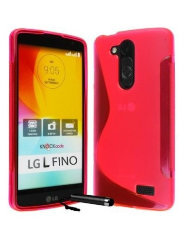 Funda gel TPU ola LG L Fino rosa