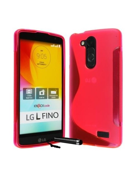 Funda gel TPU ola LG L Fino rosa
