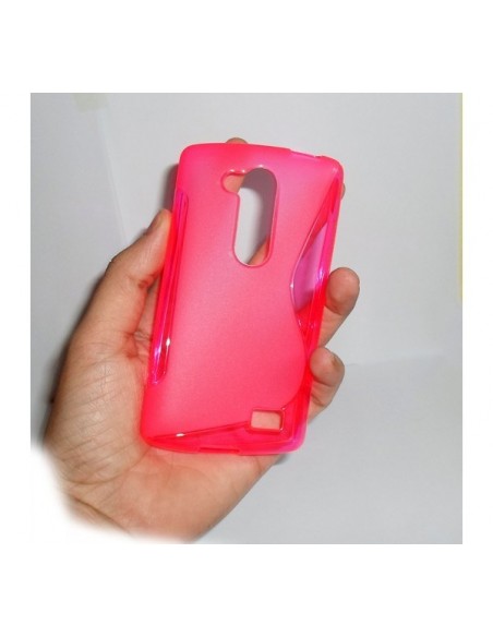 Funda gel TPU ola LG L Fino rosa