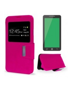 FUNDA LIBRO TPU LG LEON H340N ROSA 2