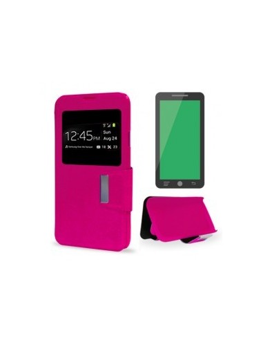 FUNDA LIBRO TPU LG LEON H340N ROSA