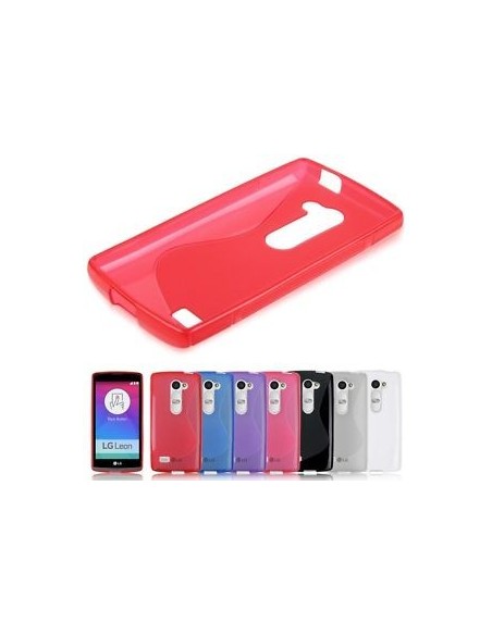 Funda gel TPU LG Leon H340N roja