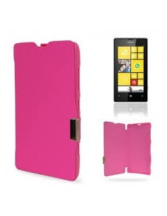 FUNDA LIBRO IMAN NOKIA 520 ROSA