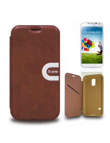 Funda libro soporte TPU Samsung Galaxy S4 diseño Sport marrón