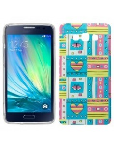 Carcasa TPU Samsung A500 Galaxy A5 diseño Corazones Cenefas
