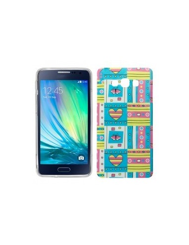 Carcasa TPU Samsung A500 Galaxy A5 diseño Corazones Cenefas