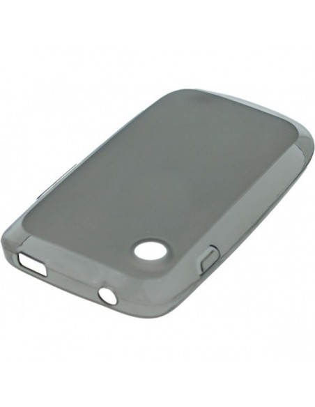 Funda gel TPU mate Wiko Ozzy 3,5" negra o gris humo