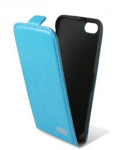 FUNDA TAPA PIEL IPHONE 5C TURQUESA