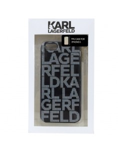 Carcasa TPU iPhone 6 / 6S licencia Karl Lagerfeld negra diseño letras