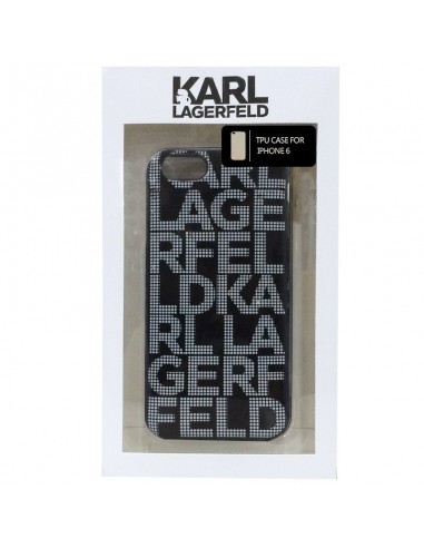 Carcasa TPU iPhone 6 / 6S licencia Karl Lagerfeld negra diseño letras