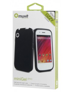 Funda gel TPU brillo Wiko Ozzy negra 2