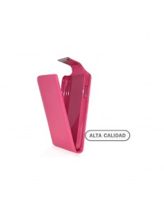 Funda tapa polipiel BQ Aquaris 3,5 rosa