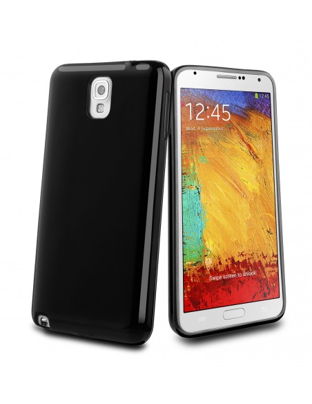 Funda gel TPU brillo Samsung Galaxy Note 3 (N9000/N9005) negra