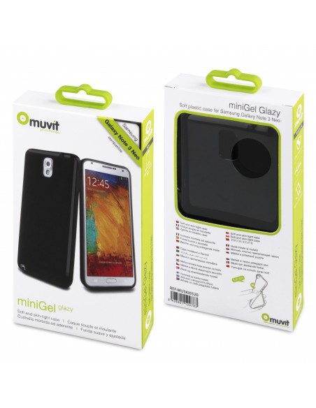 Funda gel TPU brillo Samsung Galaxy Note 3 (N9000/N9005) negra