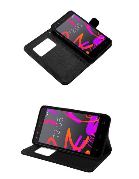 Funda libro soporte TPU BQ Aquaris 4,5 diseño Estrellas