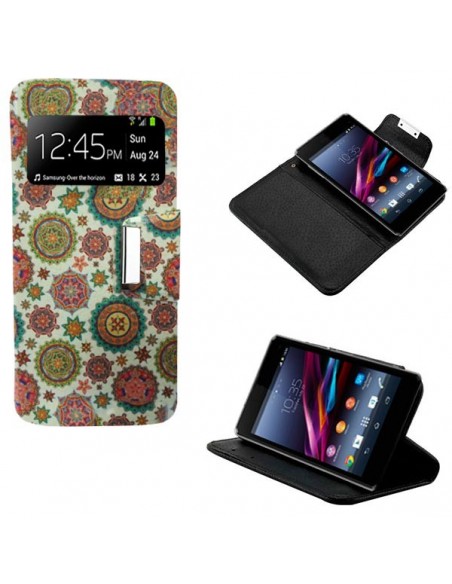 Funda libro soporte TPU BQ Aquaris 4,5 diseño Estrellas