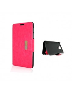 Funda libro soporte BQ Aquaris 4 rosa